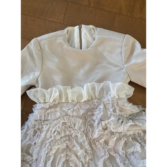 Junior bridesmaid or flower girl lace and tulle long dress size small - Picture 4 of 12